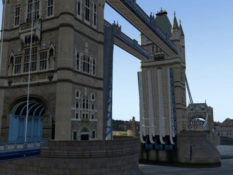 X-Plane 11 Landmarks - Tower Bridge closeup