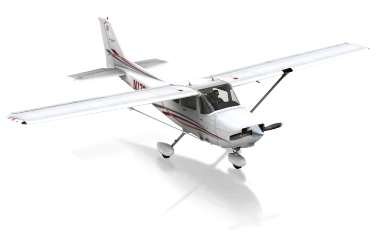 The Cessna 172 airplane model in X-Plane 10 Mobile