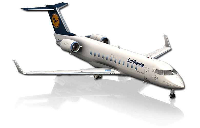 The CRJ airliner featured in X-Plane 10 Mobile for iPhone & iPad