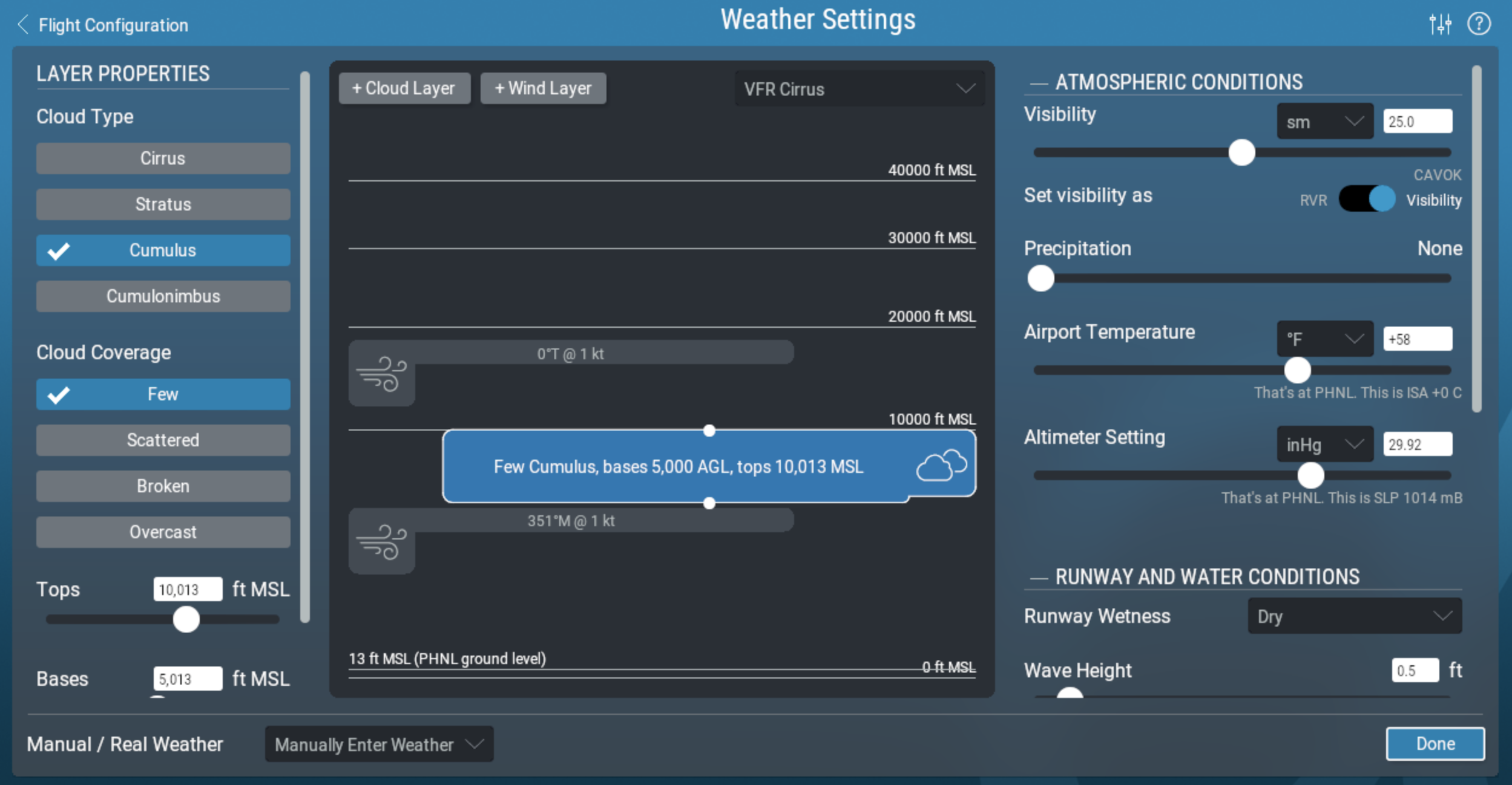 weather settings